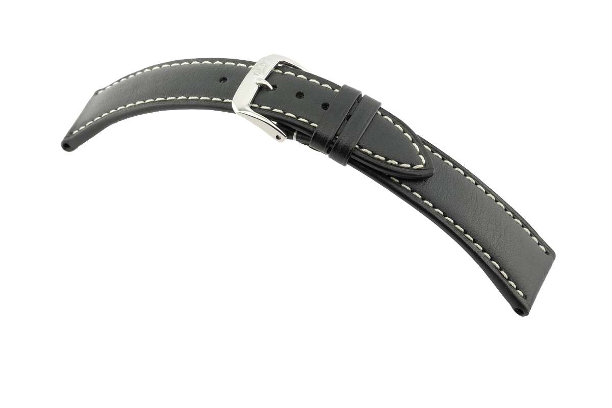 Rios1931 Sagittarius vintage rundleer horlogeband handgemaakt in Duitsland robuust 18 mm bruin moereik, bruin, Riemen