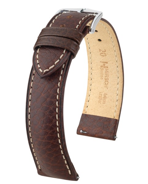 HIRSCH Buffalo Calfskin Watch Band "Boston", 18-24 mm, 3 colors, new!